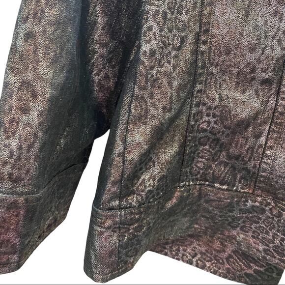 Peck & Peck Weekend, Size 4, Metallic Browns and Mauves, Animal Print Shiny - Picture 5 of 15